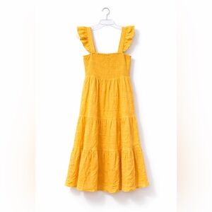 Yellow Ruffle Strap Sundress